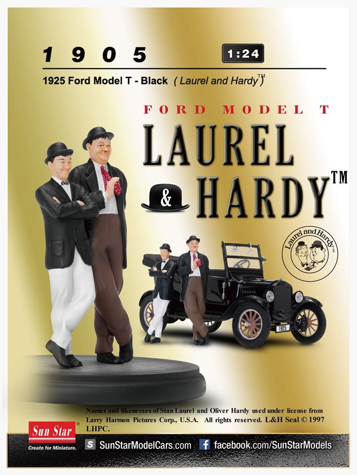 Details about   SUNSTAR 1905 FORD MODEL T TOURER  with Laurel & Hardy figures 1925 black  1:24th