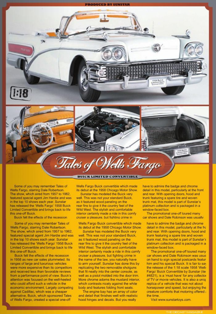 1958 BUICK LIMITED OPEN CONVERTIBLE - Wells Fargo White - Image 9