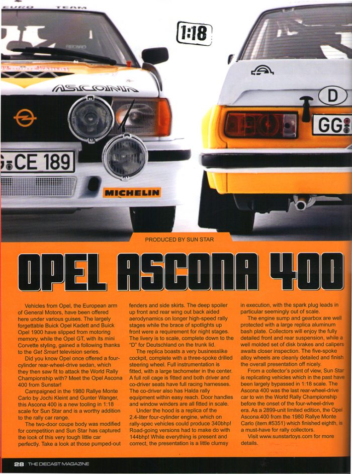OPEL ASCONA 400 RALLY - #8 J.Kleint / G.Wanger - Image 10