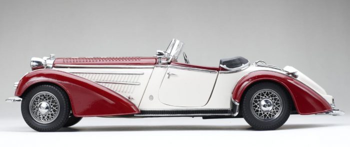 1939 Horch 855 Roadster-Dark Red/White - Image 3
