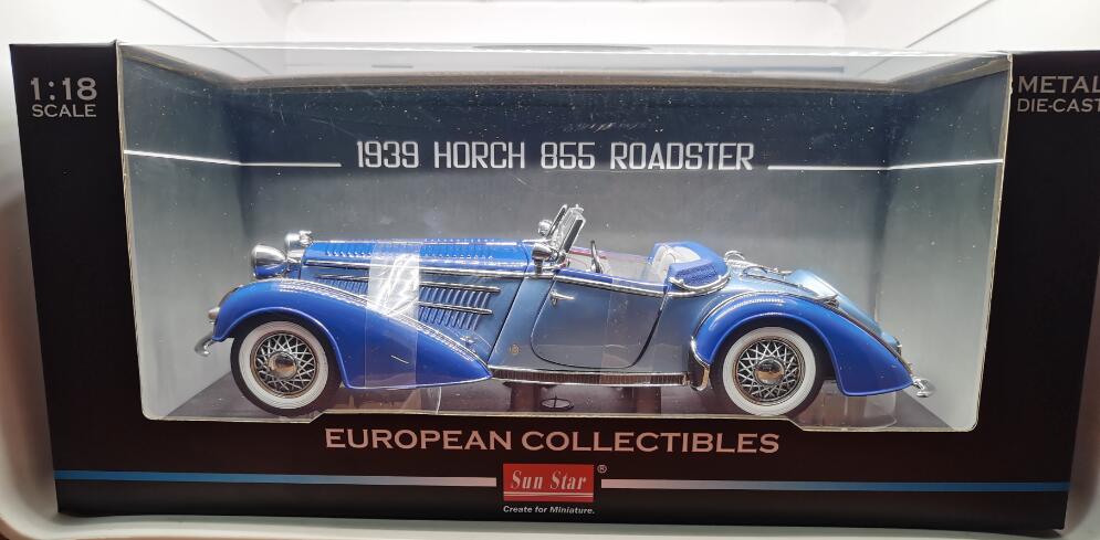 1939 Horch 855 Roadster-Light Blue/Dark Blue – sunstarmodelcars