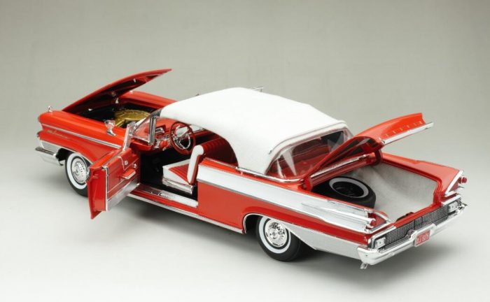 1959 Mercury Park Lane Closed Convertible-White/Canton Red - Image 6