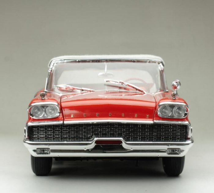 1959 Mercury Park Lane Closed Convertible-White/Canton Red - Image 4