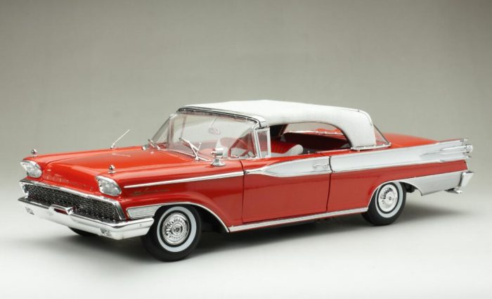 1959 Mercury Park Lane Closed Convertible-White/Canton Red - Image 2