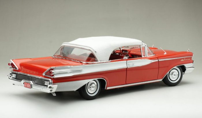 1959 Mercury Park Lane Closed Convertible-White/Canton Red - Image 3
