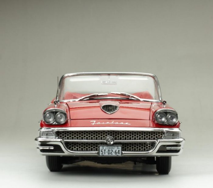 1958 Ford Fairlane 500 Open Convertible-Torch Red/Raven Black - Image 2