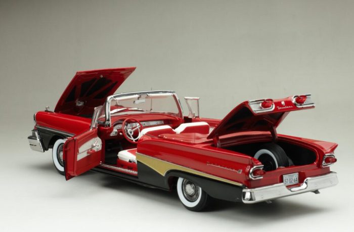 1958 Ford Fairlane 500 Open Convertible-Torch Red/Raven Black - Image 7