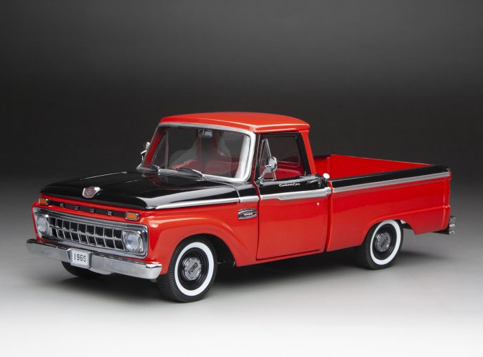 1965 Ford F-100 Custom Cab Pickup - Rangoon Red / Black