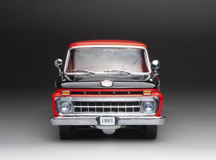 1965 Ford F-100 Custom Cab Pickup - Rangoon Red / Black - Image 11