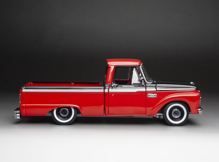 1965 Ford F-100 Custom Cab Pickup - Rangoon Red / Black - Image 8