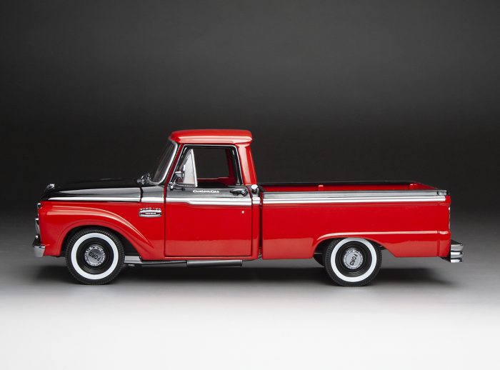 1965 Ford F-100 Custom Cab Pickup - Rangoon Red / Black - Image 7