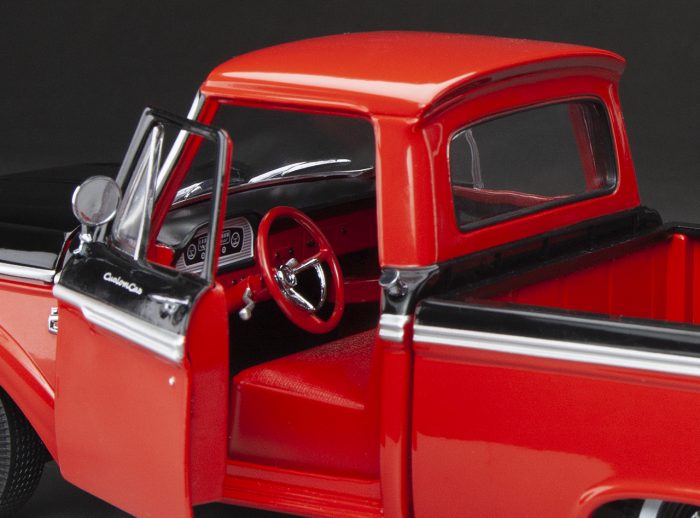 1965 Ford F-100 Custom Cab Pickup - Rangoon Red / Black - Image 6