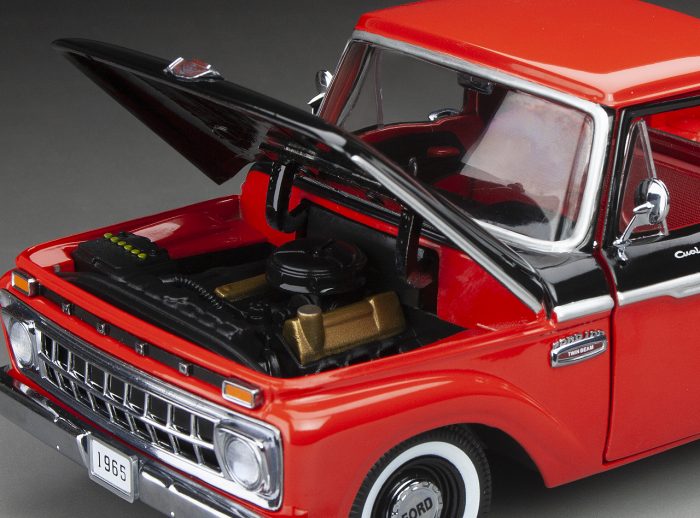 1965 Ford F-100 Custom Cab Pickup - Rangoon Red / Black - Image 5