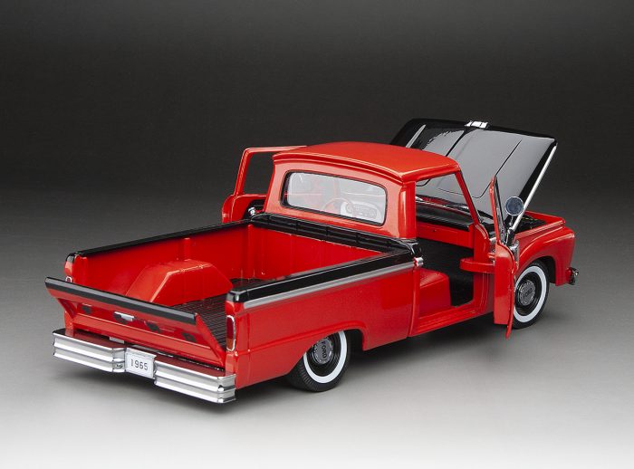 1965 Ford F-100 Custom Cab Pickup - Rangoon Red / Black - Image 4