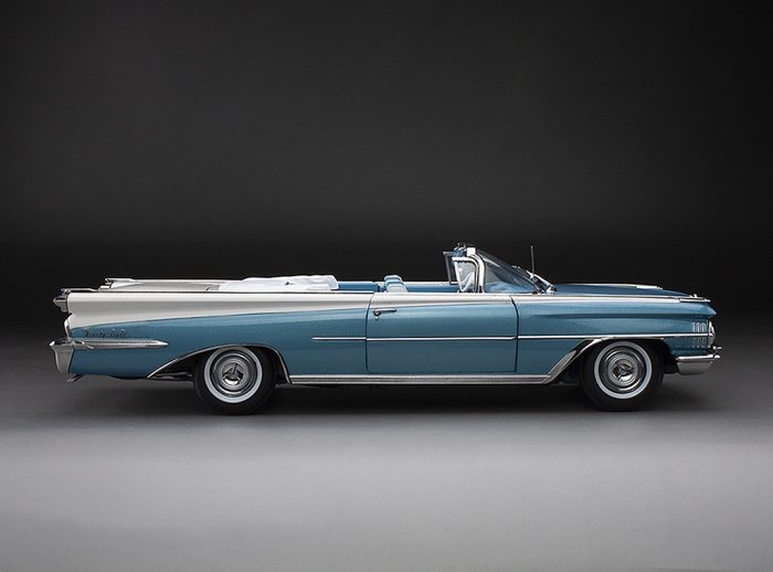 1959 Oldsmobile "98" Open Convertible - Aqua Mist Metallic/ Polaris White - Image 6