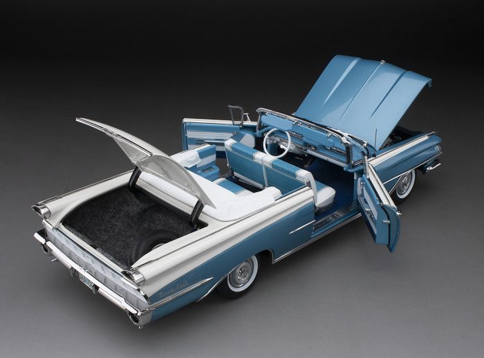 1959 Oldsmobile "98" Open Convertible - Aqua Mist Metallic/ Polaris White - Image 12