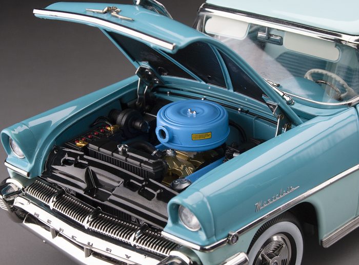 1956 Mercury MontClair Hard Top with spare tire - Niagara Blue/Lauderdale Blue - Image 8