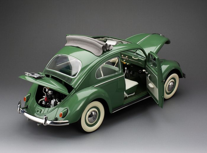 1958 Volkswagen Beetle Saloon Opening Roof - Agave Green - Image 11
