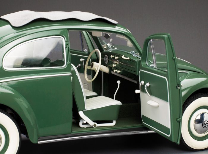 1958 Volkswagen Beetle Saloon Opening Roof - Agave Green - Image 12