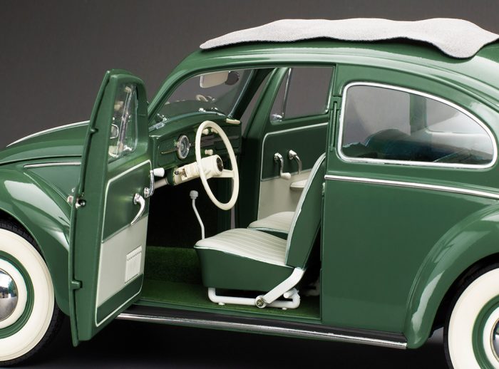 1958 Volkswagen Beetle Saloon Opening Roof - Agave Green - Image 13