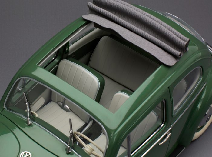 1958 Volkswagen Beetle Saloon Opening Roof - Agave Green - Image 6