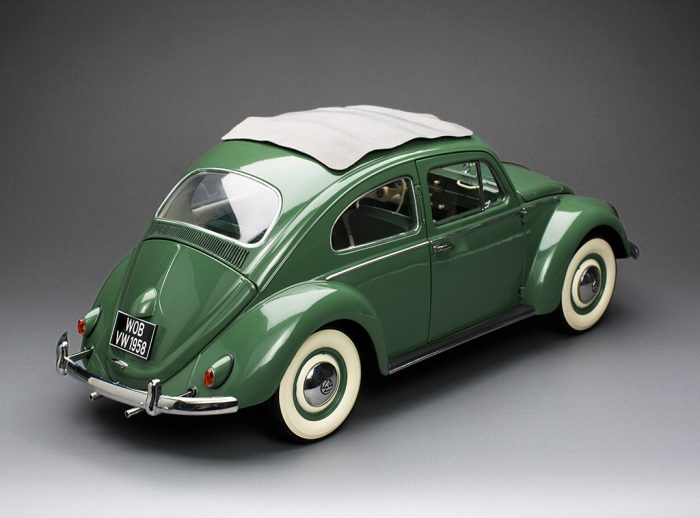 1958 Volkswagen Beetle Saloon Opening Roof - Agave Green - Image 3